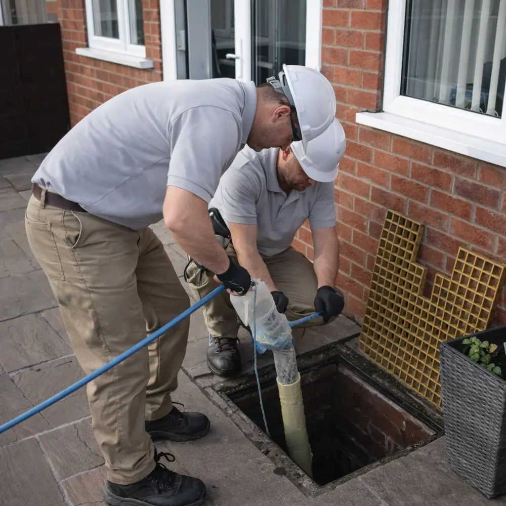 Blocked drain repair service in Denham